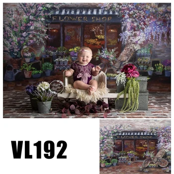 

spring flower shop photo backdrop picture photography back drop vinyl studio photography background