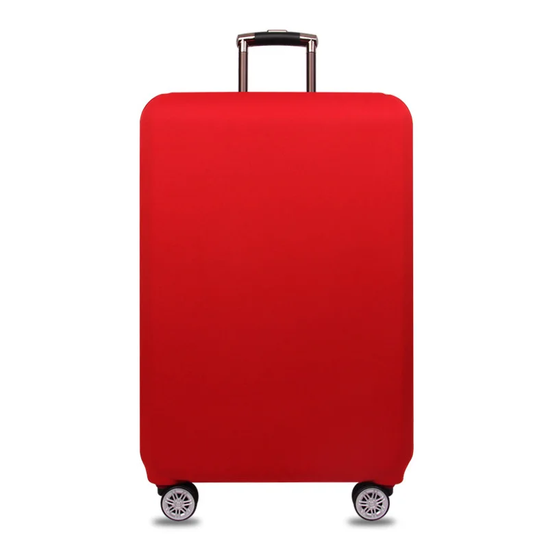 BAMADER, однотонный чехол на колесиках, пыленепроницаемый, устойчивый к царапинам, защитный чехол, высокоэластичные аксессуары для багажа - Цвет: Chinese red