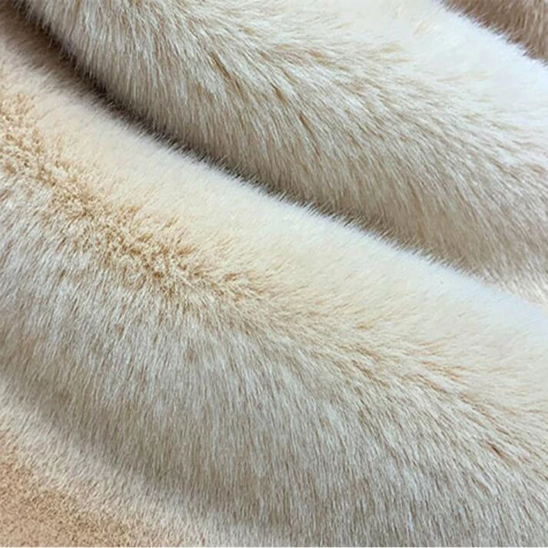 Winter Women High Quality Faux Rabbit Fur Coat Luxury Long Fur Coat Loose Lapel OverCoat Thick Warm Plus Size Female Plush Coats