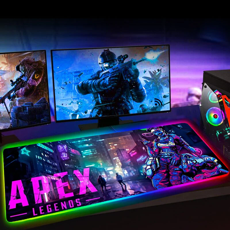 

RGB LED Mousepad Apex Legends Mause Pad Gaming Accessiores Mouse Pad 35x60 Keyboard Mat 90x40 Podkladka Pod Mysz Tapis De Souris