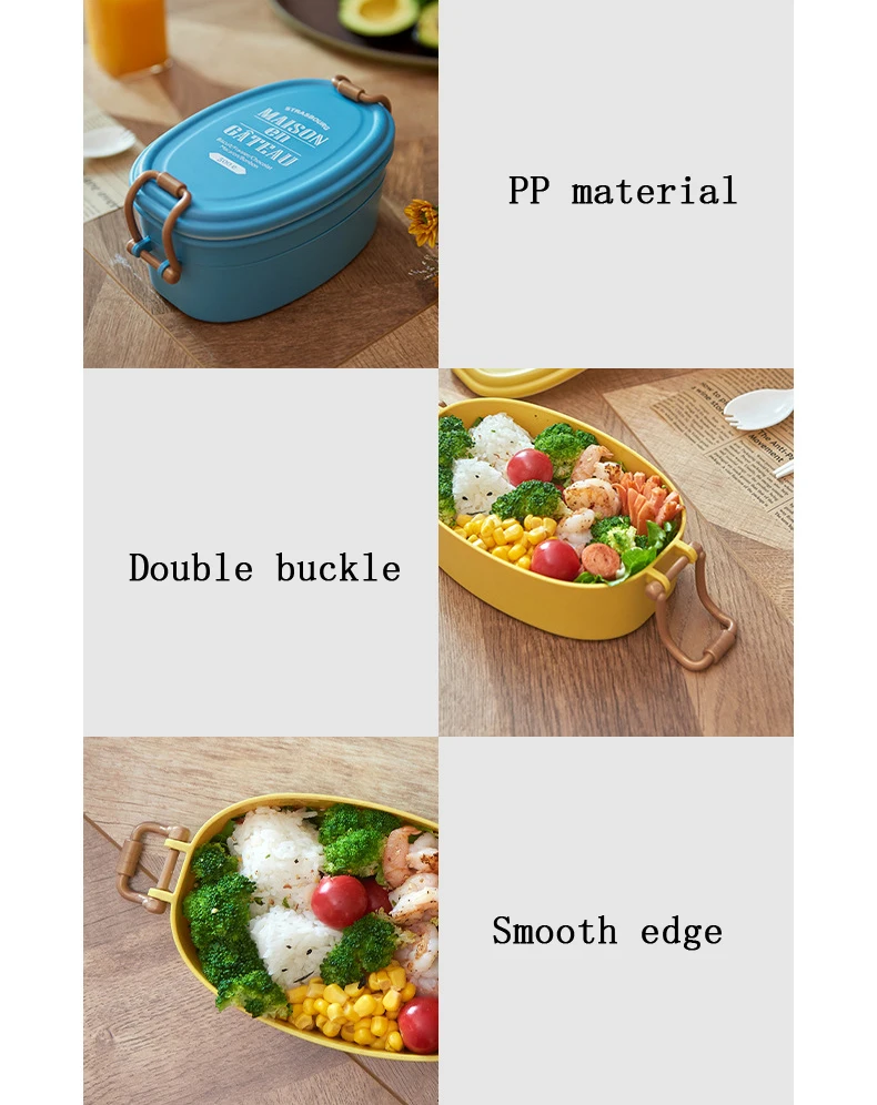 Boîte à Lunch Thermique En Acier Inoxydable, Boîte Bento Chauffante Micro-Ondes Avec Couvercle, Récipient De Stockage Alimentaire Pour Cuisine, Réfrigérateur, 600ml
