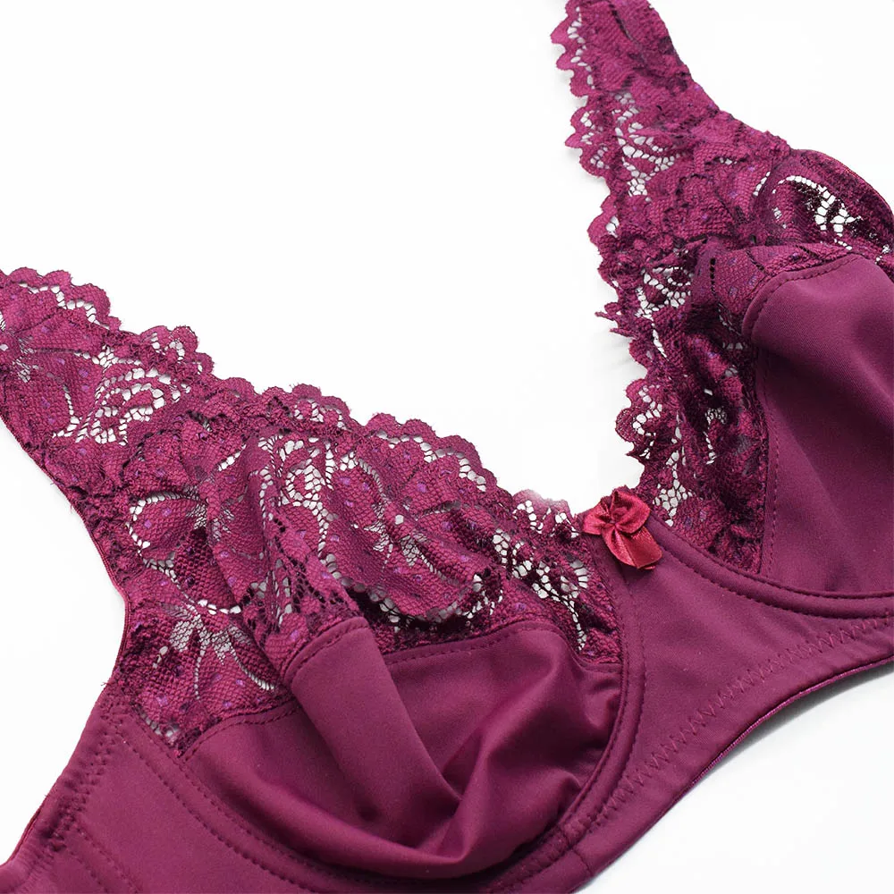 Womens Lingerie Lace Bralette Bras For Women See Through Sexy Bra Unlined Underwired Ladies Underwear Brassiere B C D DD E F Cup