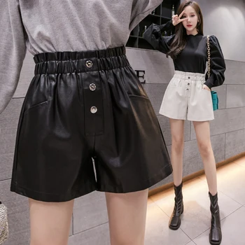 

Lederhosen women outside the new autumn and winter wear fashionable temperament show thin tall waist tight pu leather boots, wid