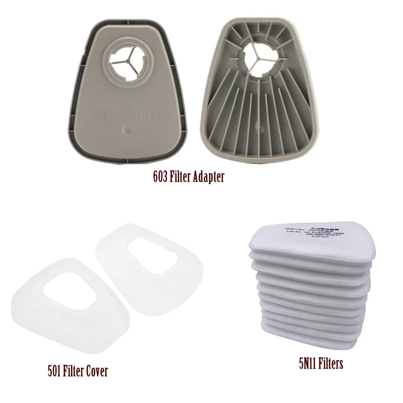 Adaptador de filtro 5N11 para mascarilla de algodón, cubierta reemplazable 603 para 501/6200, accesorios para respiradores químicos, 7502/6800