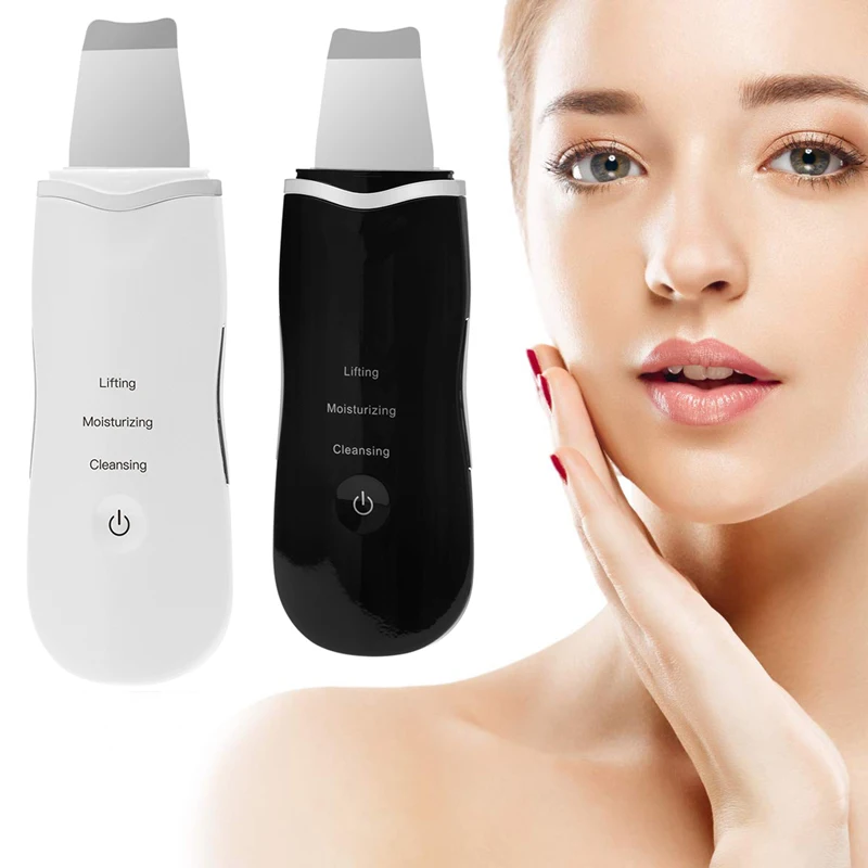 Ultrasonic Skin Scrubber Vibrate Ion Deep Face Clean Machine Facial Spatula  Skin Scraper Ultrasound Peeling Shovel Pore Cleaning - Skin Scrubber -  AliExpress