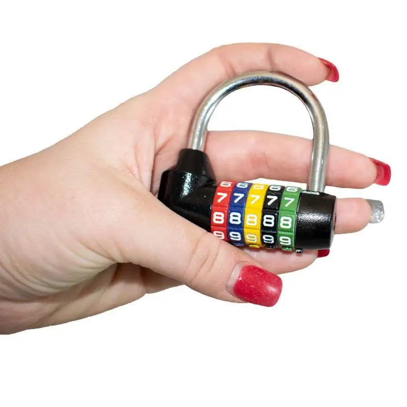Padlock Black with Combination 5 Numeros