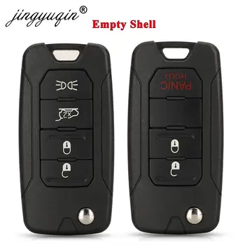 Keyforkess Flip pieghevole a distanza per Auto chiave Shell Fob per Jeep Wrangler Renegade Hard Steel 2016 Auto Key Case 3/4 pulsanti