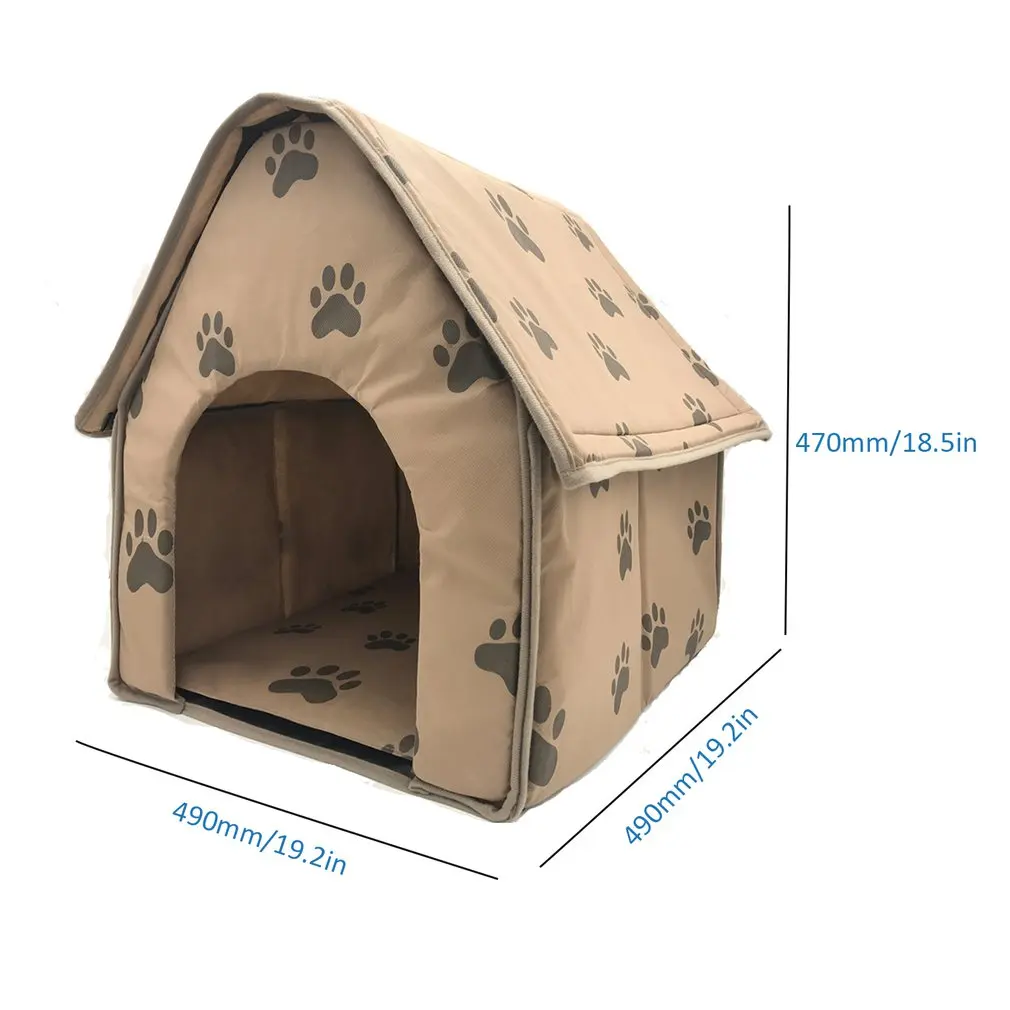 Домик для маленькой собаки, милый Принт лапы, переносное съемное складное гнездо для собаки, кошки, спальный дом, моющееся мягкое гнездо для питомца