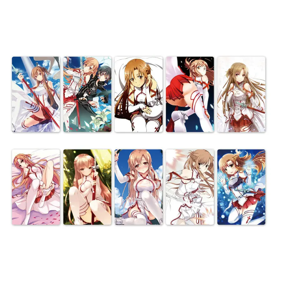 10 шт. Sword Art Online SAO карта аниме наклейка s DIY Водонепроницаемая крапленая карта Наклейка Детские стикерные игрушки для детей коллекция подарок - Цвет: Style 03