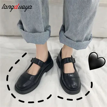 

Japanese Style Women Lolita shoes School Students Girl Uniform Shoes Comic con cosplay Mary Janes cosplay vintage shoes women