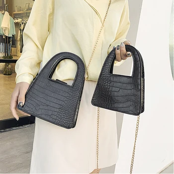 

Stone Pattern PU Leather Crossbody Bags For Women 2020 Chain Handbags Lady Shoulder Bag Simple Totes Hand Bag