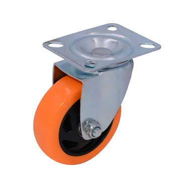 

2PCS Practical Heavy Duty Wear Resistant Durable 5 Inch Casters Swivel Wheels PU Wheels for Furniture Industry Handcart