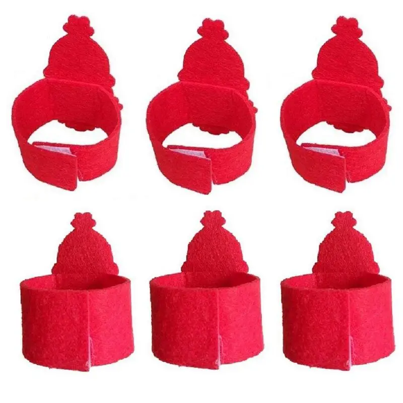 Горячая XD-8pcs, рождественские кольца для салфеток, держатель для салфеток, вечерние, Банкетный Декор для обеденного стола