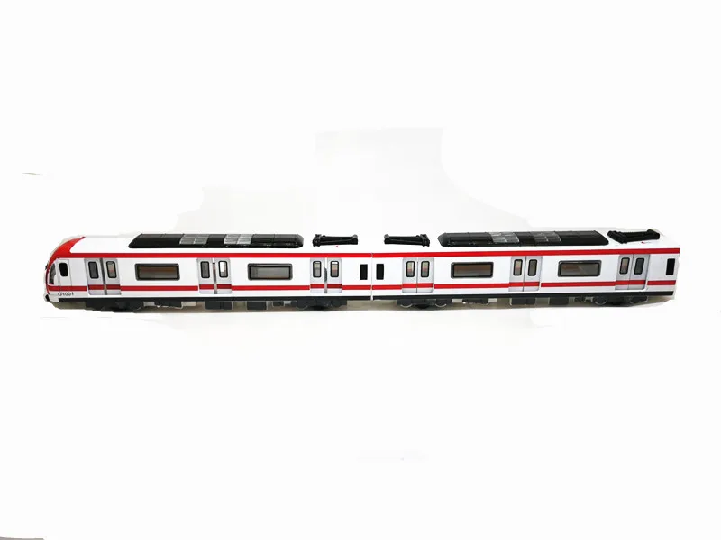 Subway Metal Car Model Car Children Locomotive Toy Light Rail Subway Front Real Person Voice Front And Cabin