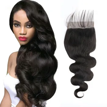 

5x5 Lace Closure Body Wave Natural Color Hair Styling Human Hair 150％ Density with Baby Hair for Black
