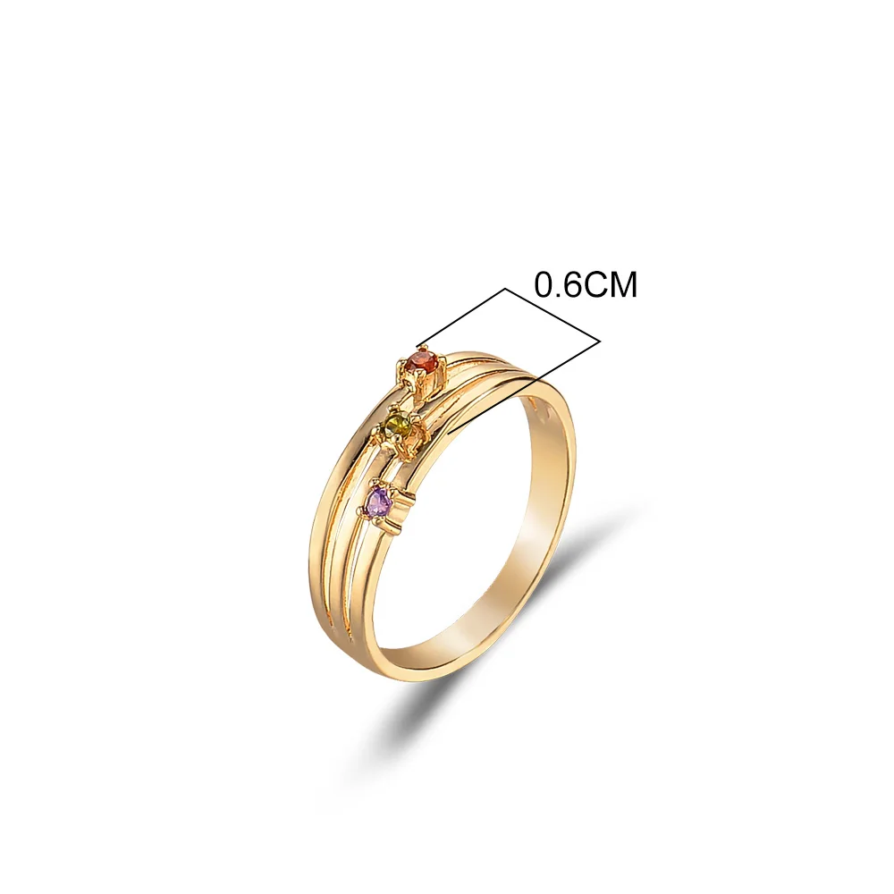 L800059R Viennois металлическое кольцо для женщин витой Циркон женский палец золотого цвета ювелирные изделия - Цвет основного камня: L800059R
