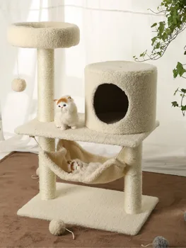 

Cat scratch frame, high-quality sackcloth, multi-functional cat tree, sturdy, wear-resistant and scratch-resistant pet supplies