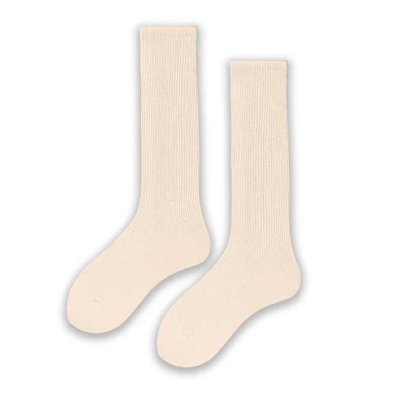 Japanese autumn and winter new hot women's solid color cotton pile stockings