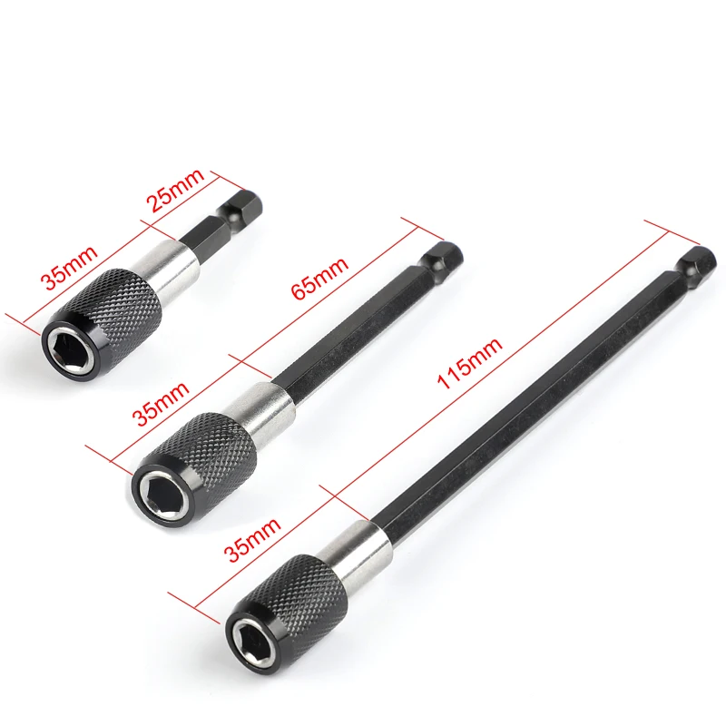Screwdriver Magnetic Bit Holder Quick Release With Adjustable Collar Extension Bar 1/4 Inch Hex Shank 60mm 100mm 150mm 1pc screwdriver set