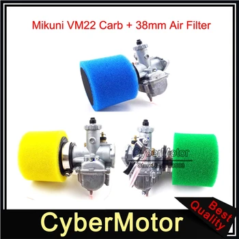 

VM22 Carb 26mm Mikuni Carburetor + 38mm Air Filter For Lifan XR50 CRF50 SSR Thumpstar Pit Dirt Bike ATV Quad 110cc 125cc 140cc