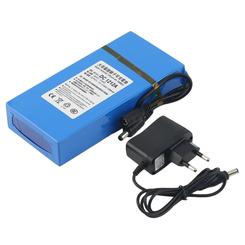

12000MAH Li-ion Battery Large Capacity 12.6V DC 12V Rechargeable Li-ion Battery Portable Li-ion Backup Battery For Camera