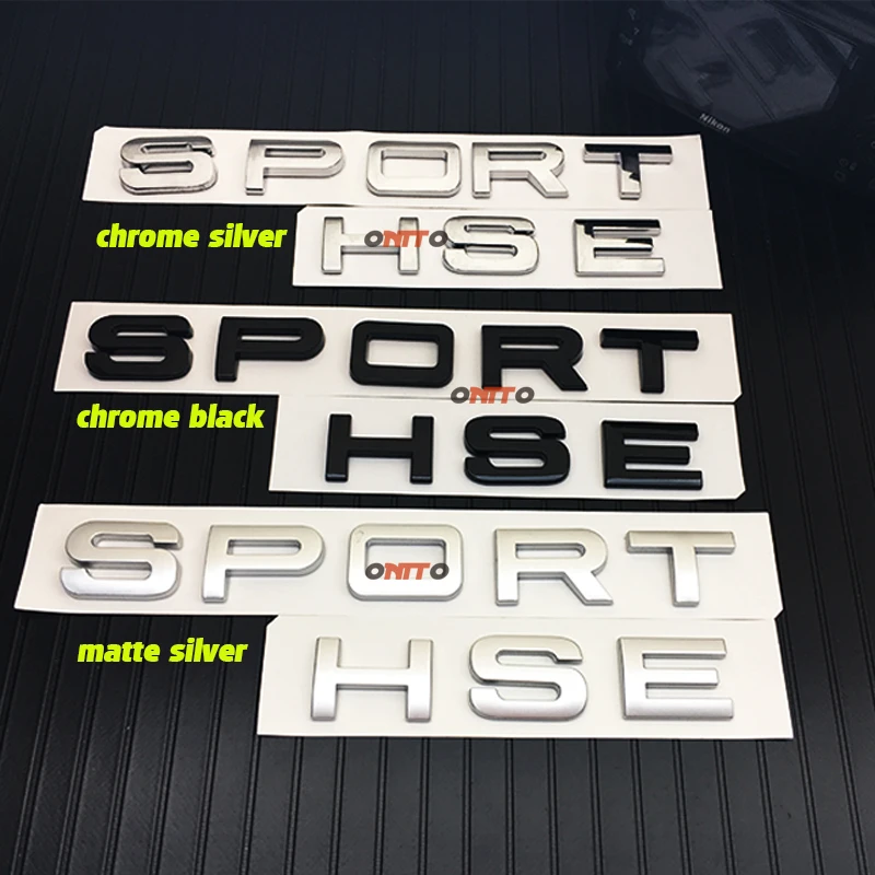 

100% New for Range Rover Sport HSE Letters Black Trunk Tailgate Emblem Sticker Badge Logo Nameplate ABS Decals Symbol Refitting