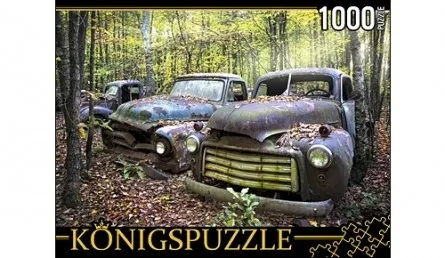 Пазл Забытые машины Konigspuzzle 1000 деталей Рыжий Кот