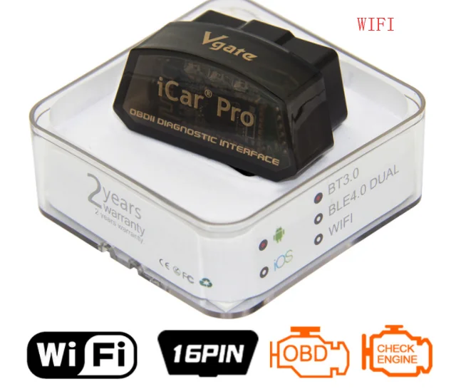 20 шт. Vgate iCar Pro ELM327 Bluetooth 3,0 4,0/wifi OBD2 сканер elm 327 Диагностический инструмент