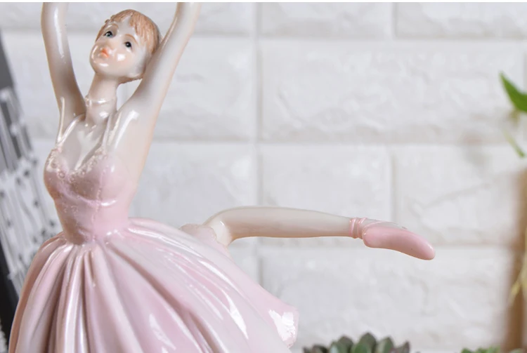 Простая Современная Смола балетная девушка домашний декор украшения танцор украшения творческий подарок на день рождения фигурки ремесла подарок на день рождения
