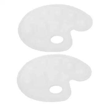 

10pcs Durable Multifunction Drawing Trays White Plastic Palettes for Students