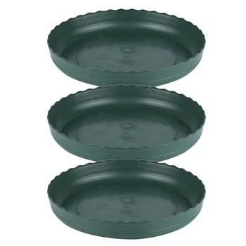 

3pcs Movable Plant Pot Tray Round Flowerpot Cork Base Drip Tray Garden Balcony Tool for Succulent Flower Pot (1 Gallon)
