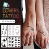 2022 Couple Temporary Tattoos Fashion Cool Body Art Beauty Makeup Valentine's Day Tattoo Waterproof Hand Fake Tatoo 10.5x6cm ► Photo 1/6