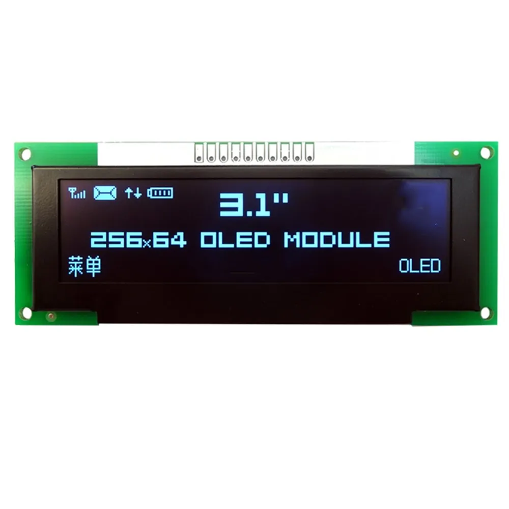 

OLED-модуль 3,1 дюйма, широкая температура-40 градусов, низкое энергопотребление, матричный экран, модуль дисплея, промышленный дисплей