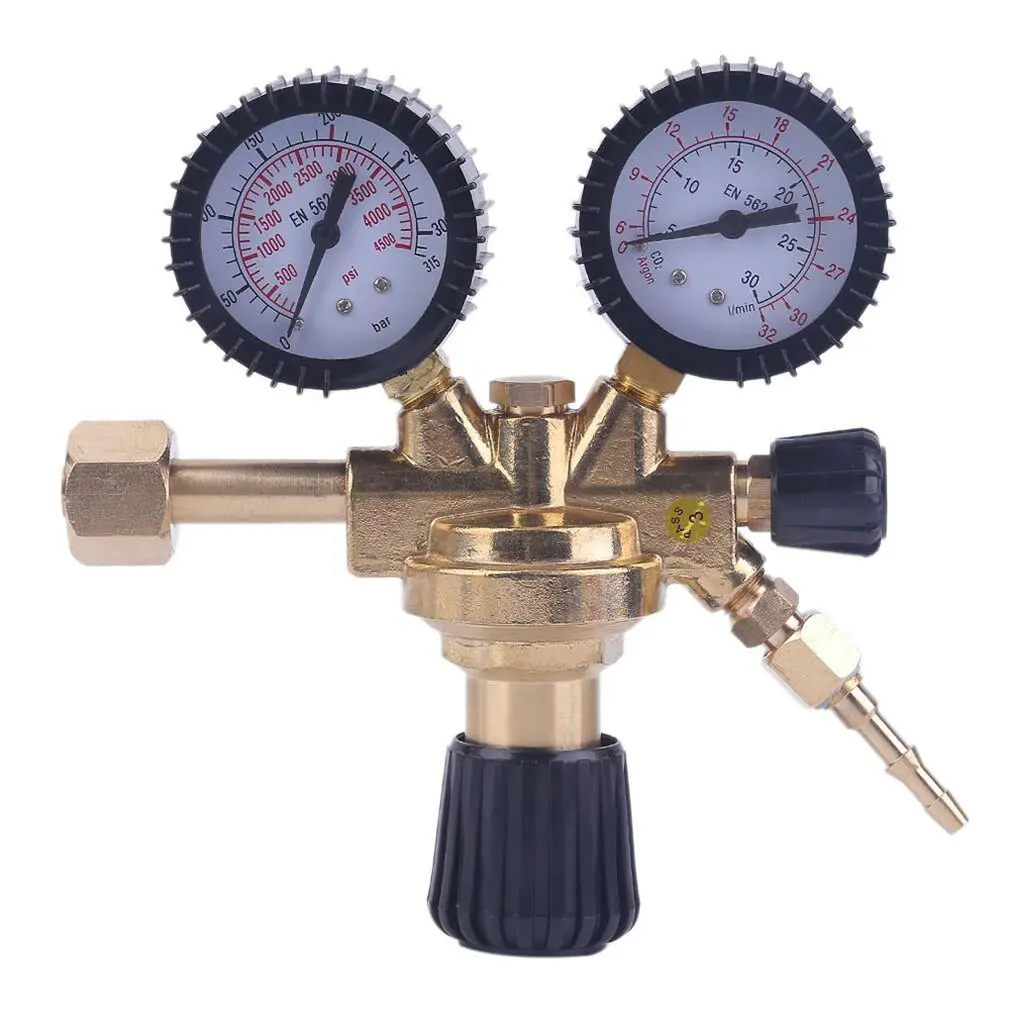 

Carbon Dioxide Pressure Reducer High Quality Brass AR/CO2 Meter Reductor Argon Regulator Dual Gauge 0-315/0-30 MPadiscount