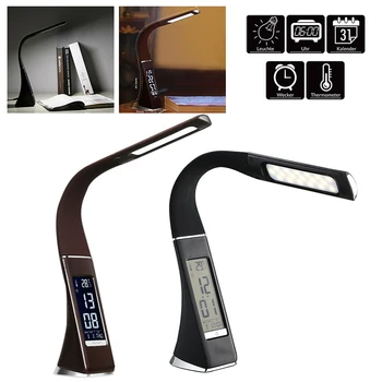

1pc 5W LED Leather Desk Lamp Perpetual Calendar Table Lamp Reading Lamp 3 Adjustable Brightness Levels Lamp Night Light