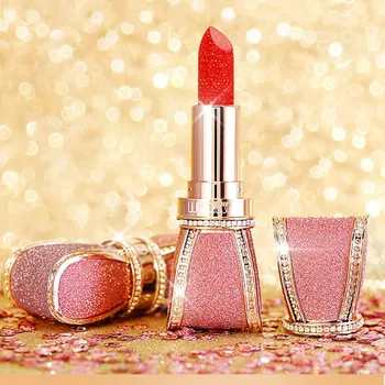 

Nude Lip Tint Waterproof Moisturizer Smooth Lip Stick Diamond bow-knot Matte Lipstick Long lasting Velvet Lipstick