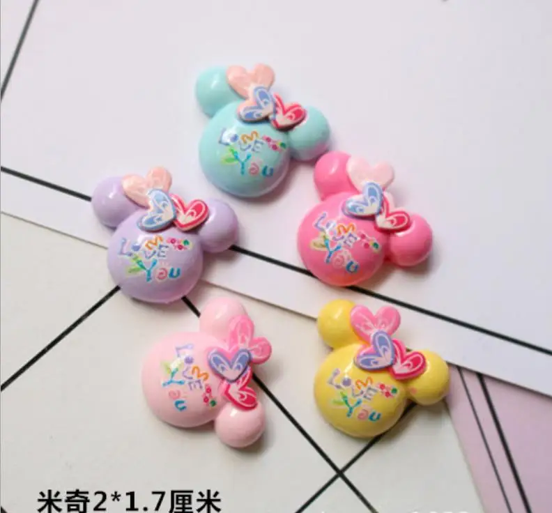 flatback resin crafts cabochons accessories kawaii resin mouse,rabbit, bear paw child Manual DIY scrapbook Hair bow decoration