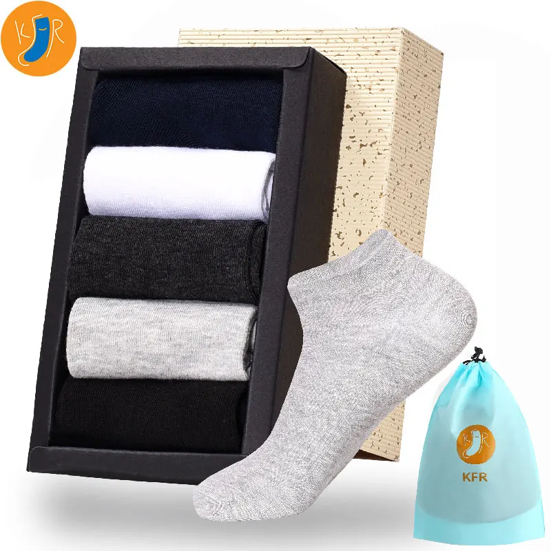 

6pairs/Lot Cotton Men Socks Short Business Ankle Black Socks Breathable Men Harajuku Sock For Gift Plus EUR 39-45 With Bag