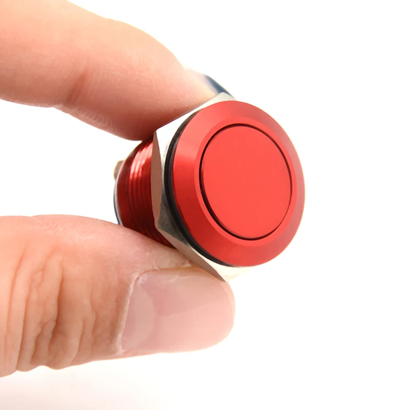 NEW 16mm Waterproof Start Horn Button Momentary Stainless Steel Metal Push Button Switch Reset Switches Whjolesale