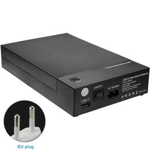 Новейшая мода SATA 2," USB 3,0 SATA жесткий диск Внешний корпус HDD диск чехол для ноутбука - Цвет: EU Plug