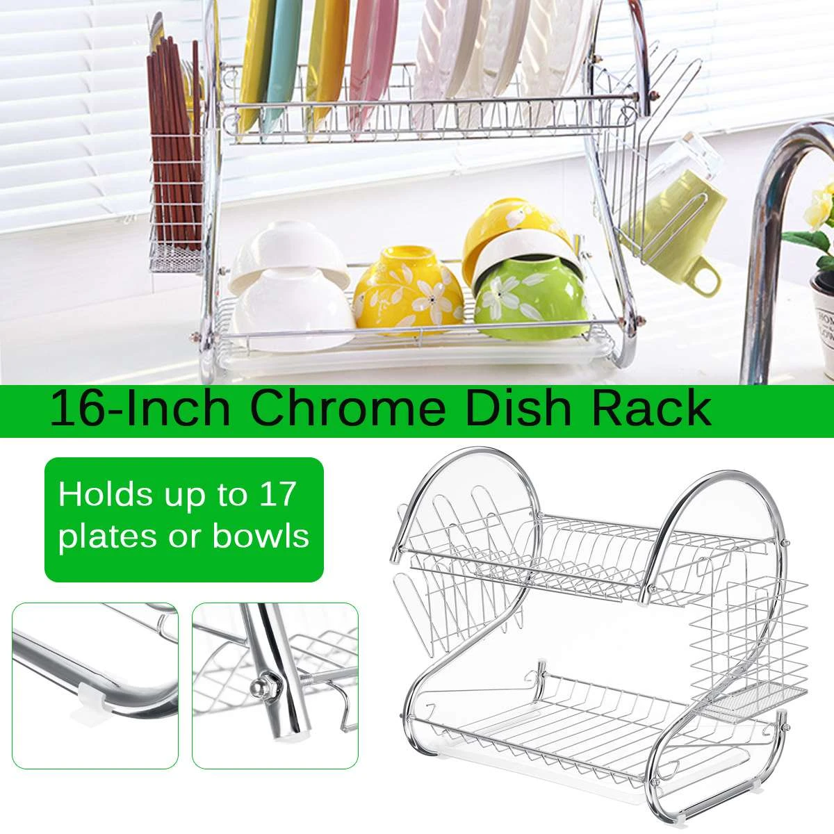 Double Layer Kitchen Storage Organizer Dish Drainer Drying Rack Kitchen Sink Holder Tray Plates Bowl Cup Tableware Shelf Basket Storage Holders Racks Aliexpress