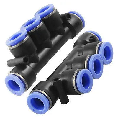 

Pneumatic 5 Way 12mm to 12mm One Touch Quick Fittings 2 Pcs