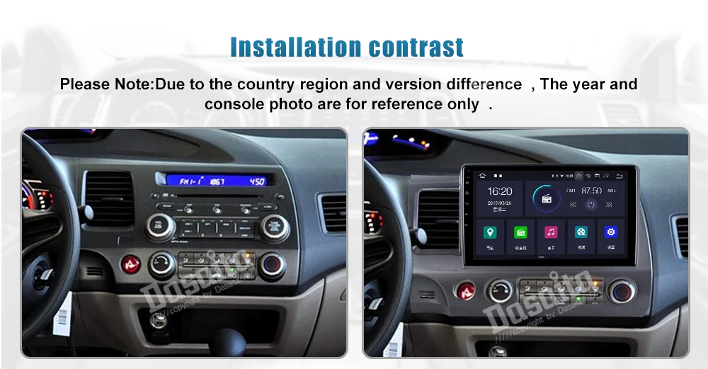 Dasaita Android Car GPS navigation for Honda Civic (6)