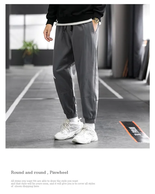 Men Casual Pants Warm Joggers Striped Gyms Trousers Men Plus Size