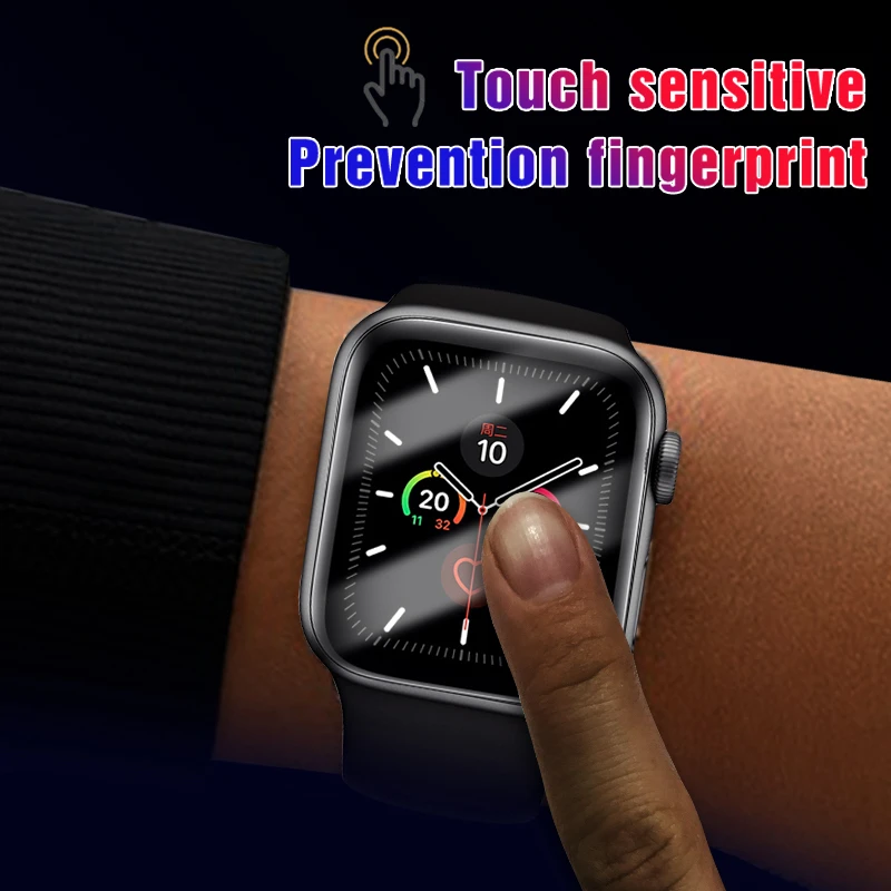 5D Curved protective Glass For iWatch Series 5 4 40 44 mm Screen Protector on the For Apple i watch 40mm 44mm tempered glas Film