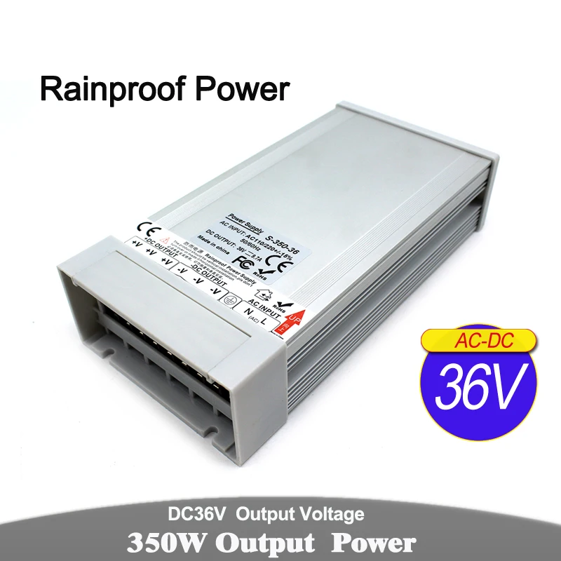 

Rainproof Power Supply DC5V DC12V DC24V DC36V DC48V 300W 350W Driver Transformers AC-DC Outdoor SMPS for Strip Modules USB Light