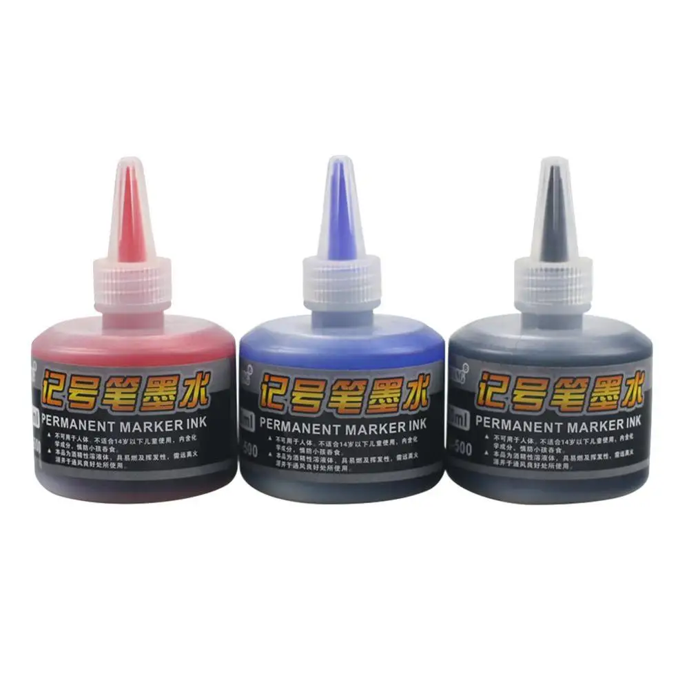 

50ml Permanent Instantly Dry Graffiti Black Blue Red Refill Ink for Marker Pens