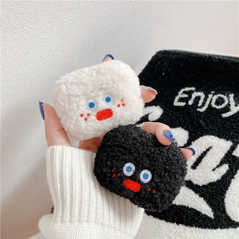 

Cute Cartoon duck Fluffy Warm Case for Airpods Pro Case Cover Furry Cloth Earphones Knitted Plush Skin Cover for Air Pods 3 Pro