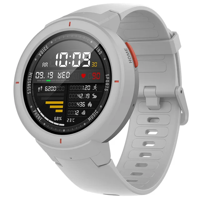 Light Gray Xiaomi Huami Amazfit Verge Смарт-часы английская версия 1,3 дюймов AMOLED экран с gps HR сенсор ответ на звонки IP68 водонепроницаемый - Цвет: Light Gray