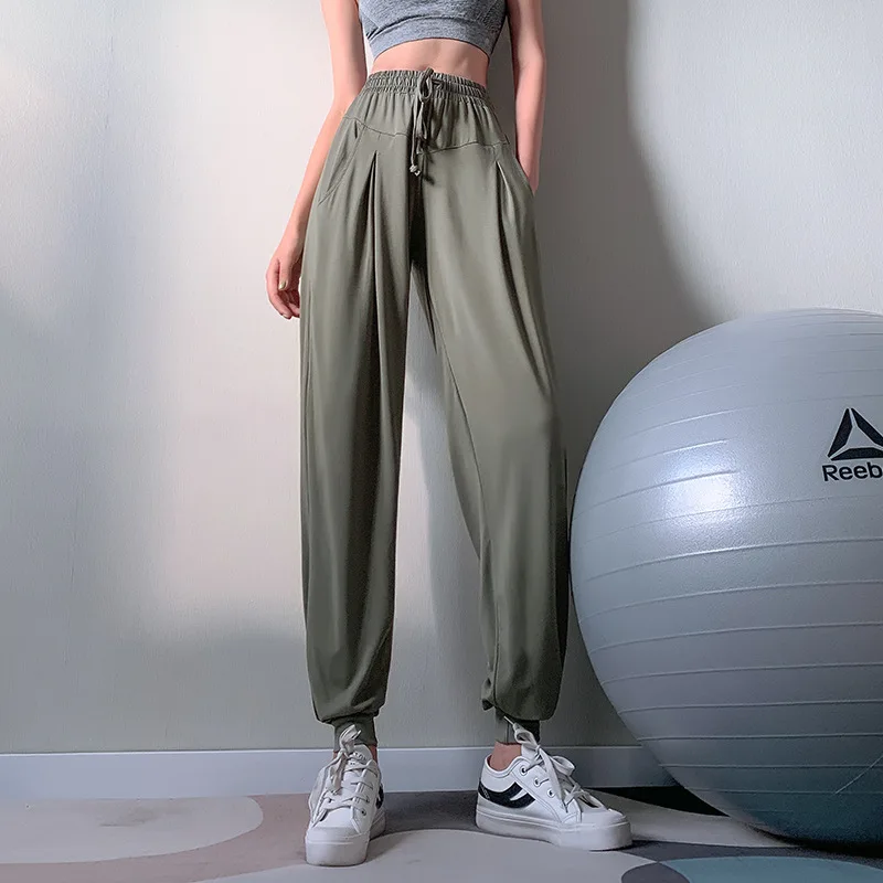 

Harem Beam Leg Athletic Pants Women's Loose-Fit Closing Casual Trousers Autumn And Winter Running Quick-Dry Fitness Yoga Pants